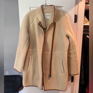 Madewell Cream Sherpa Coat
